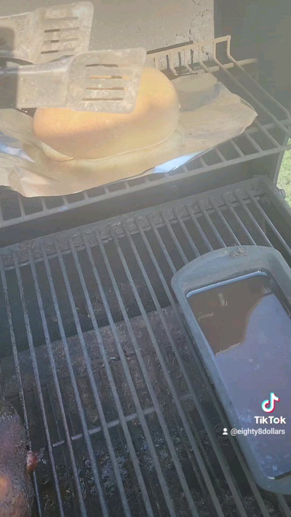 I had some extra pizza dough so I tossed it on the smoker