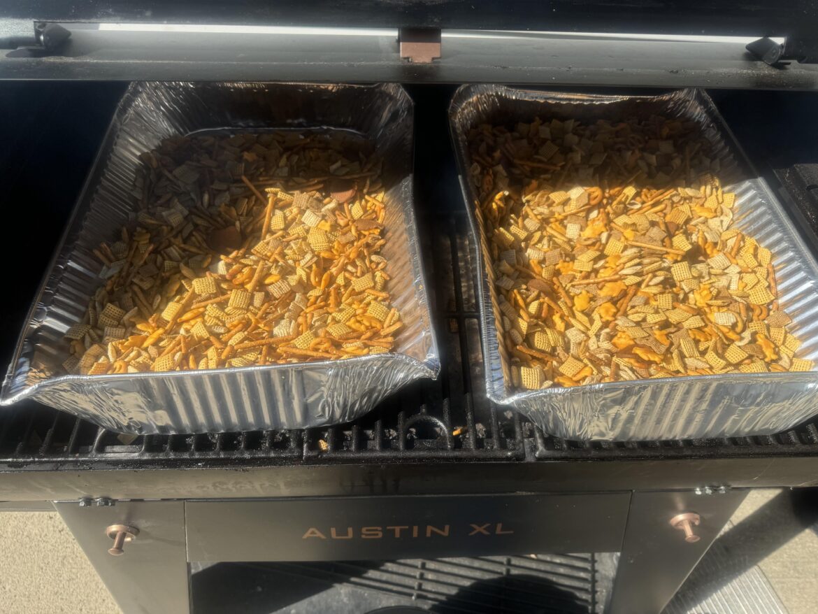 Making Chex mix today