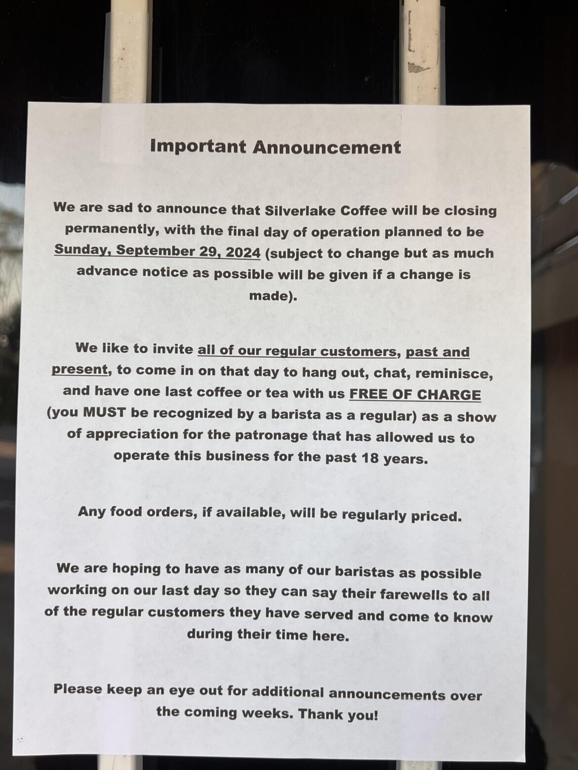 SLC closing. This loss is going to be a hard one.