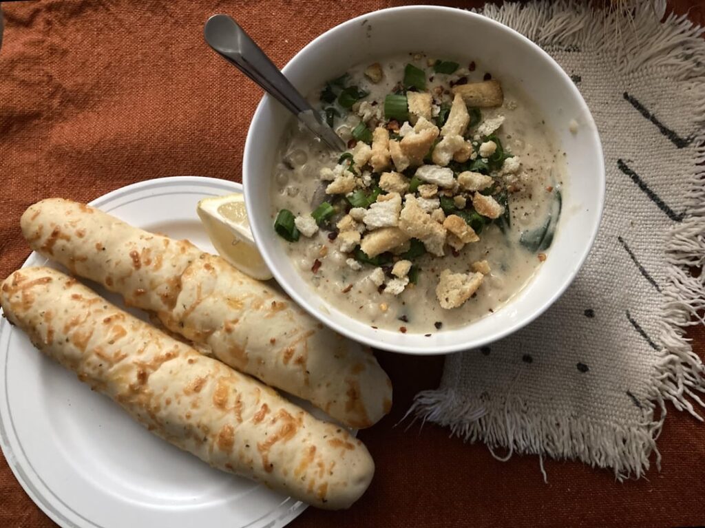 Creamy Mushroom Chowder with Couscous