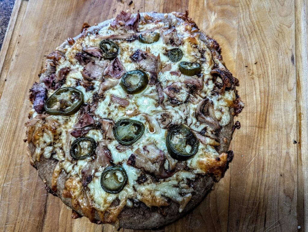 Jerk Turkey Cast Iron Pizza, ummm, yes...