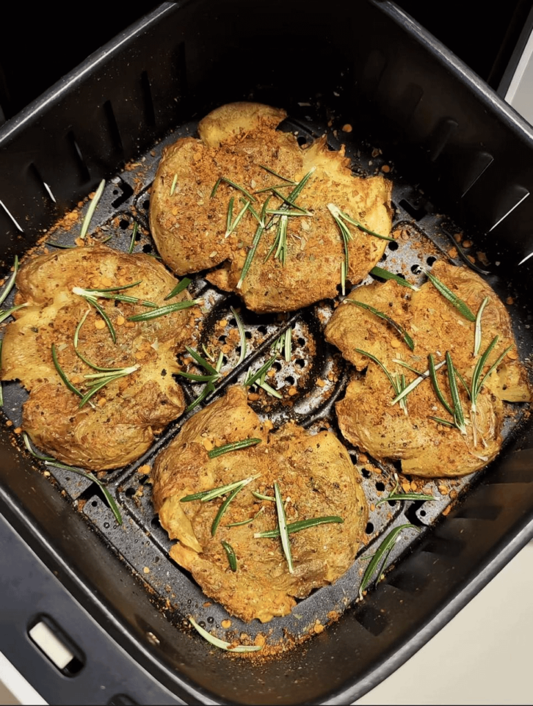 Crispy Air Fryer Smashed Potatoes
