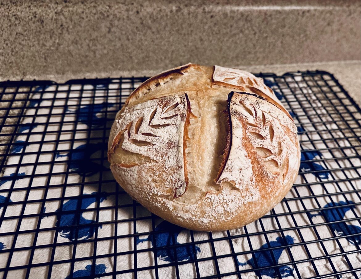 Finally had the lady balls to use my Dutch oven for sourdough.