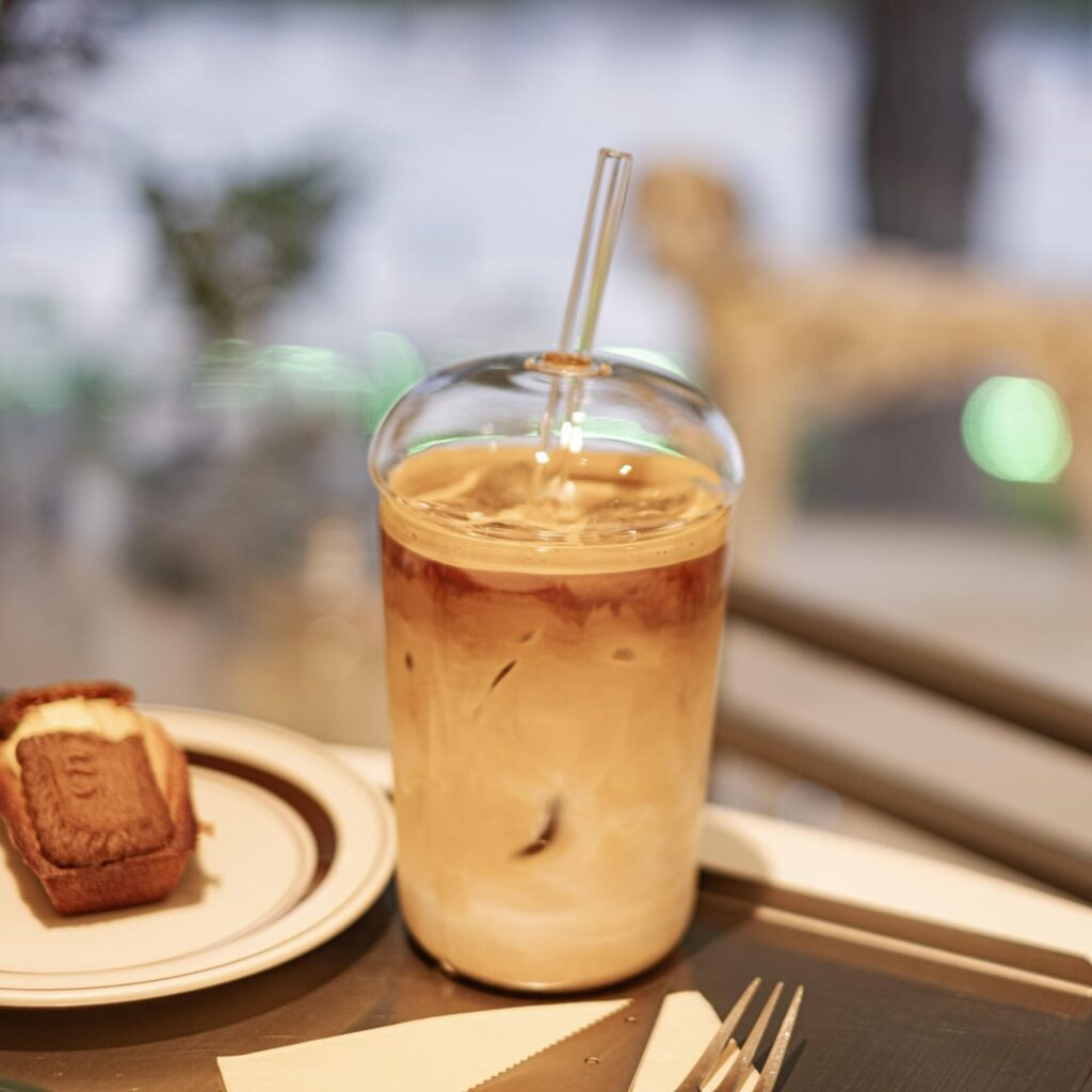 latte. cafe in busan, korea,