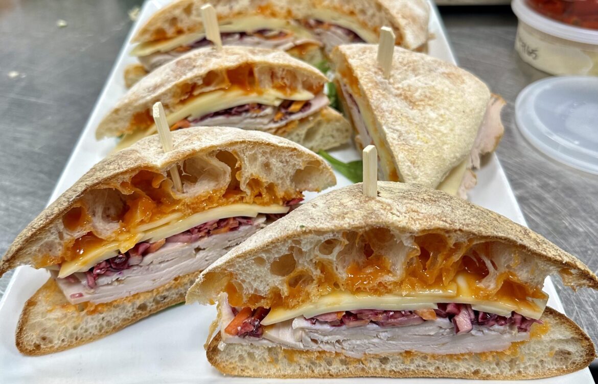 Turkey and Swiss sandwiches.