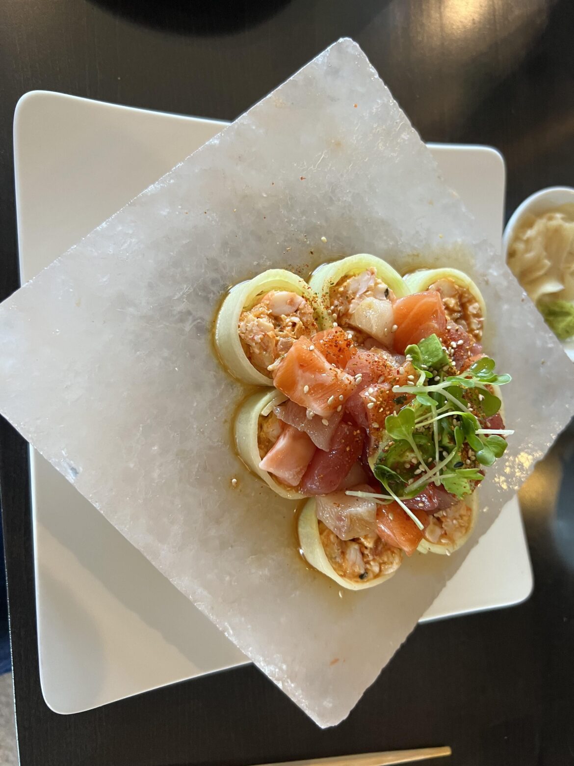 Can’t wait for this Giant Block of Ice to melt all over the table.