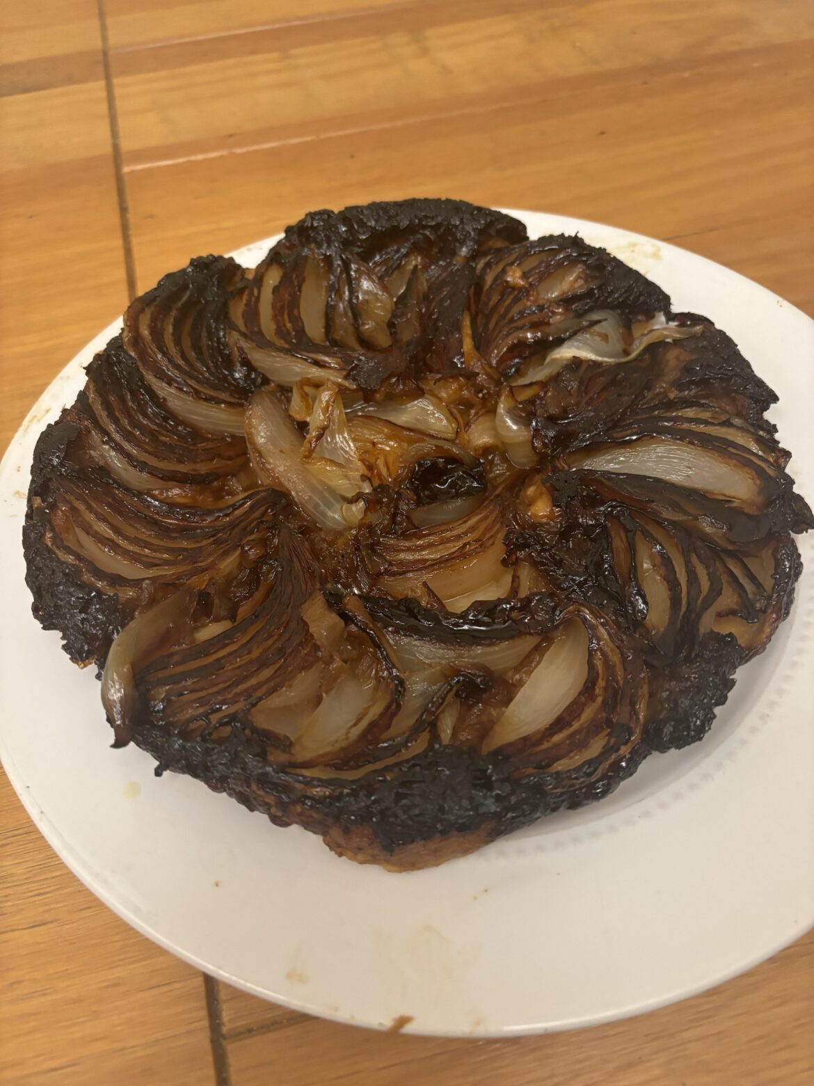 Sasha’s French onion soup tarte tatin