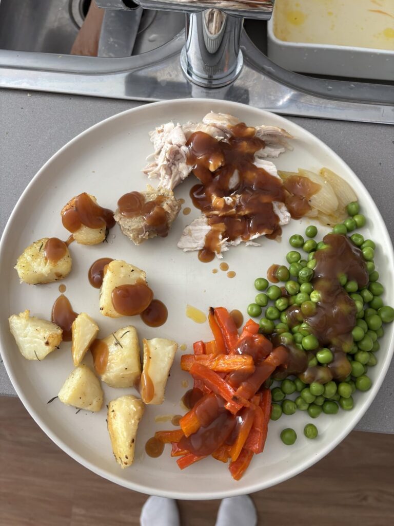 Calories in my roast dinner? The roll is 250 so dw about that