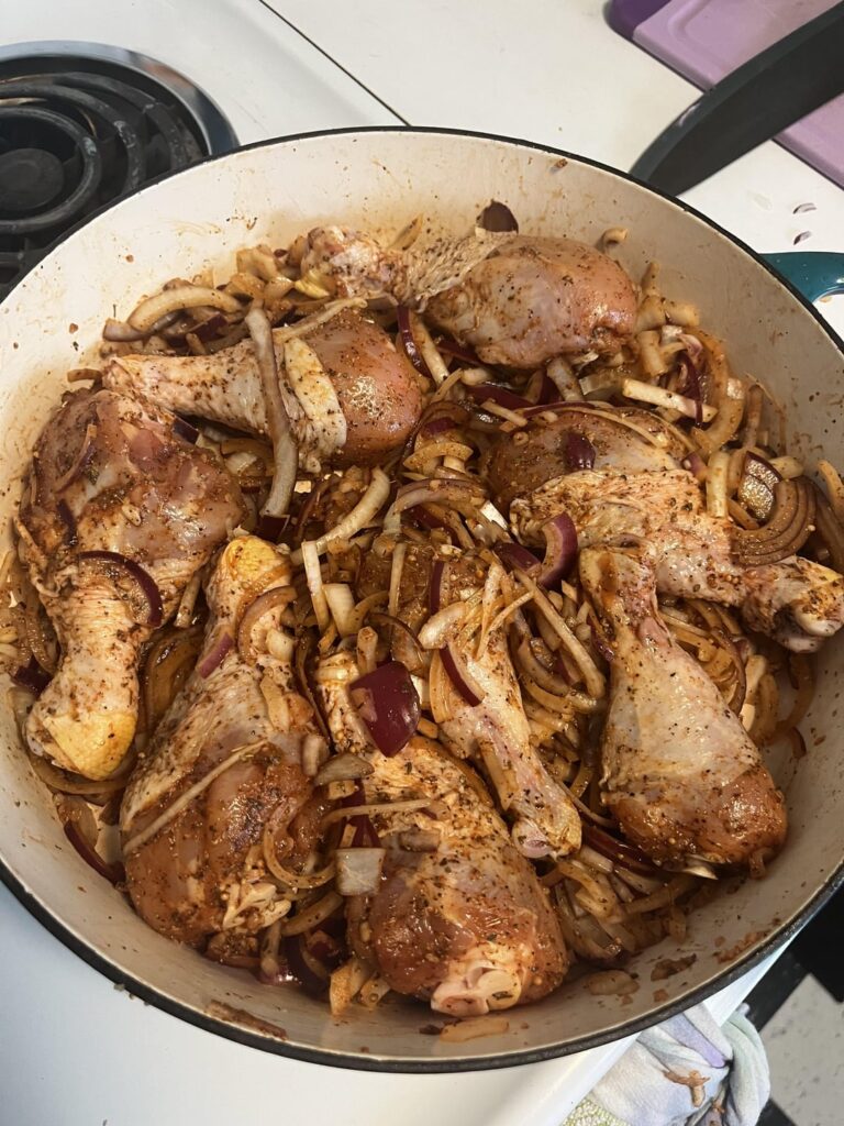 Onions, but with drumsticks