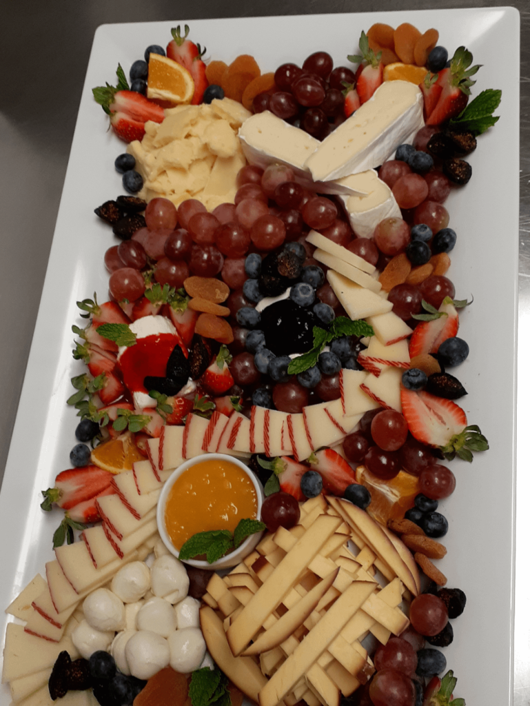 Fruit and cheese board