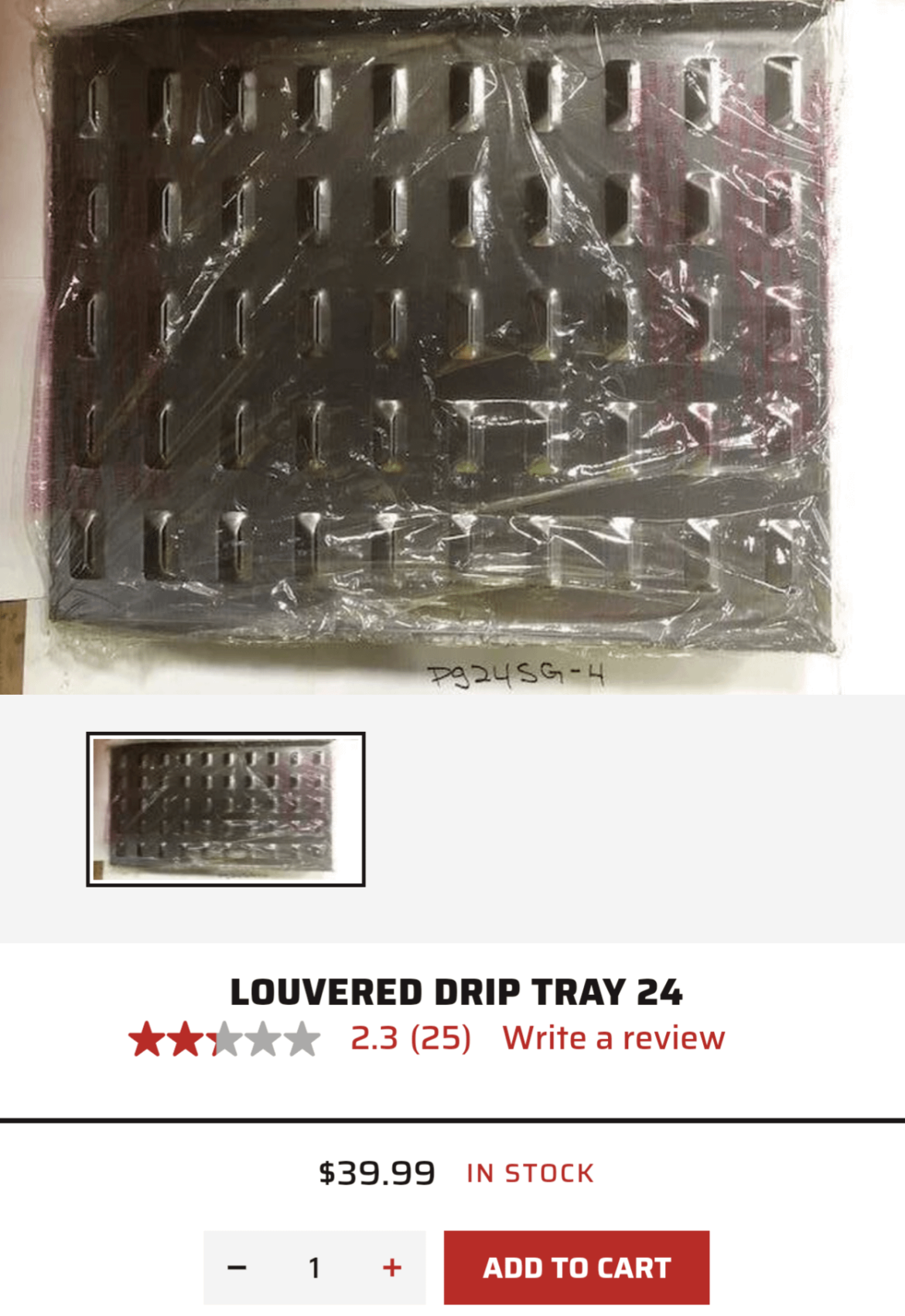 Camp Chef WW24 - Drip Tray