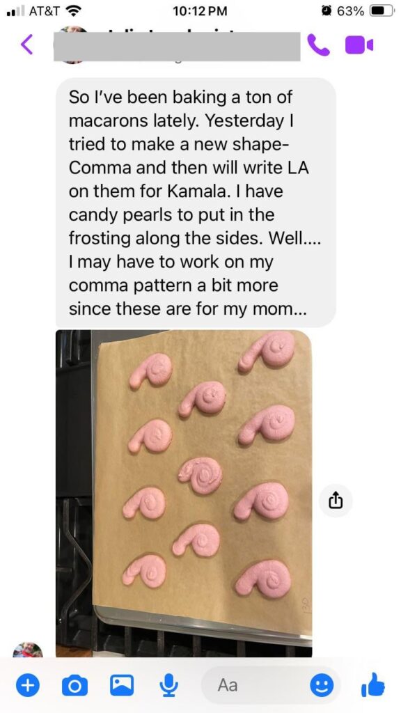 A friend tried making comma shaped macarons but the macarons had a different idea