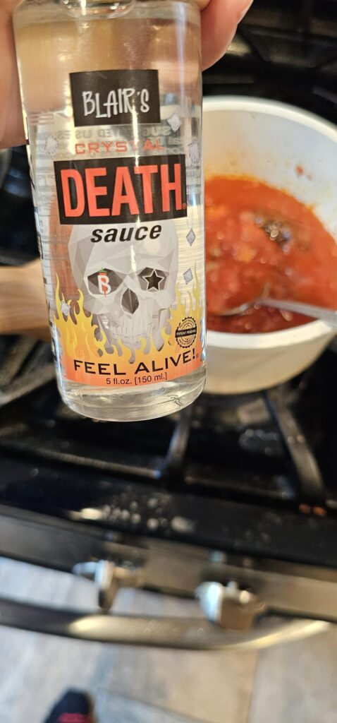 Blairs Crystal Death Sauce Pasta UPDATED