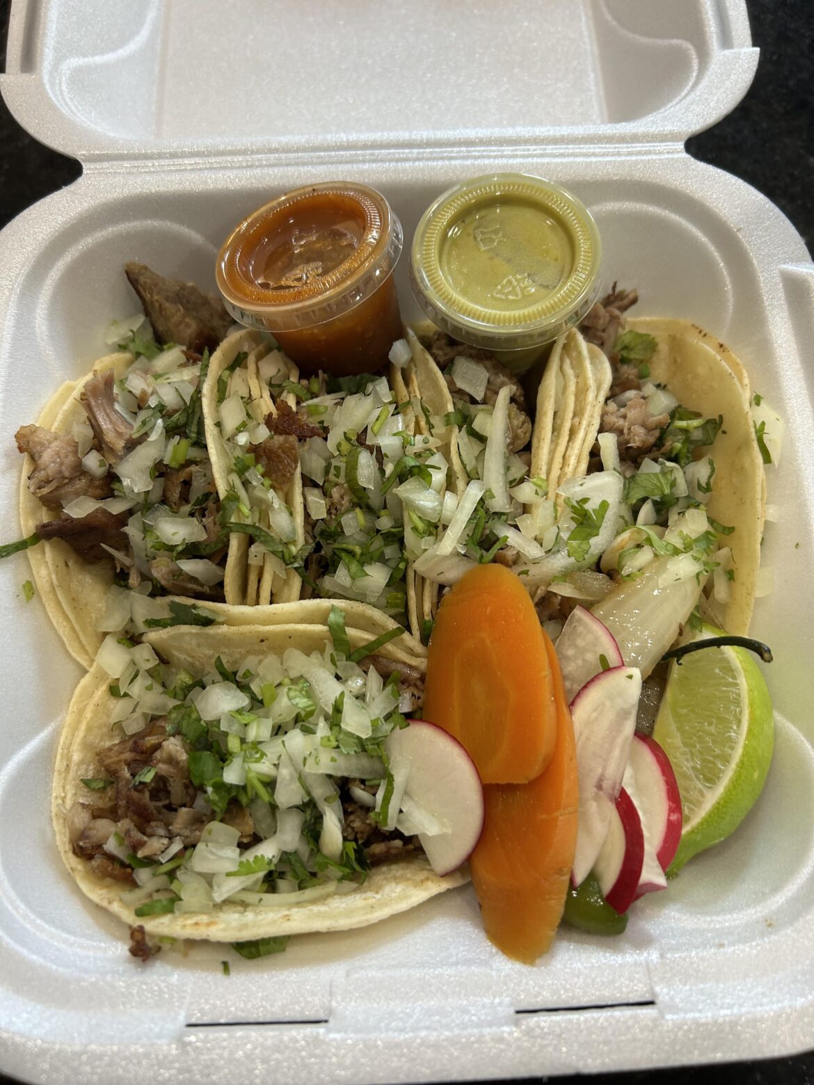 Street Tacos, extra onions