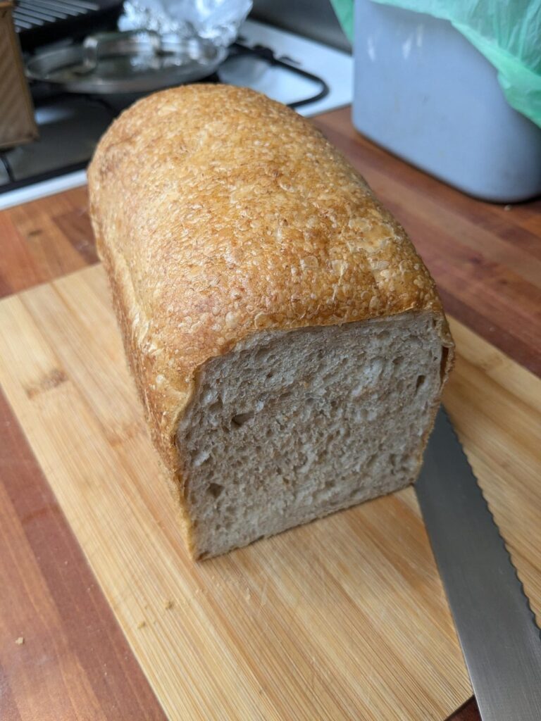 I love the closed crumb and thin crust of a tinned loaf