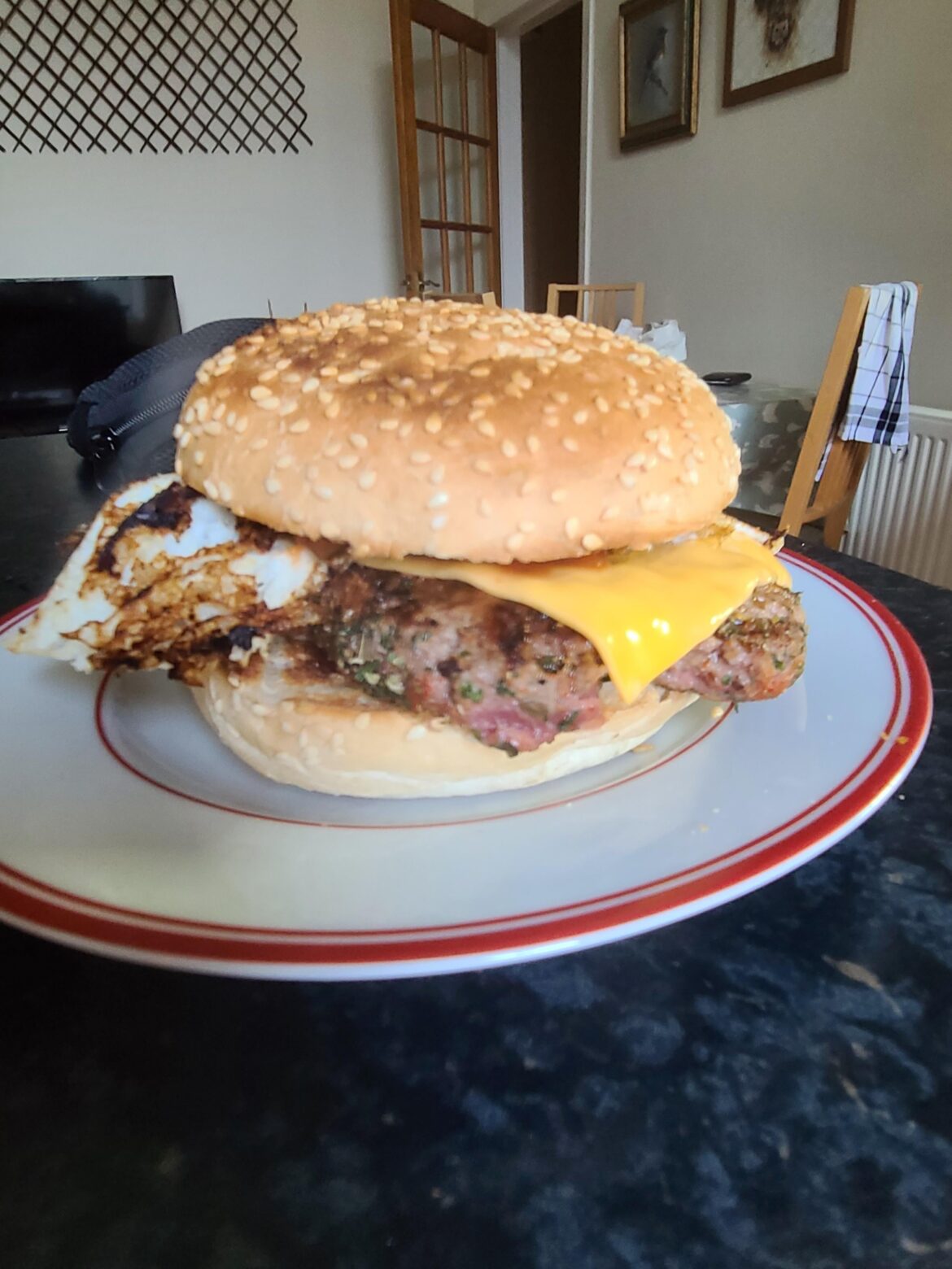 Cheeky homemade breakfast sandwich