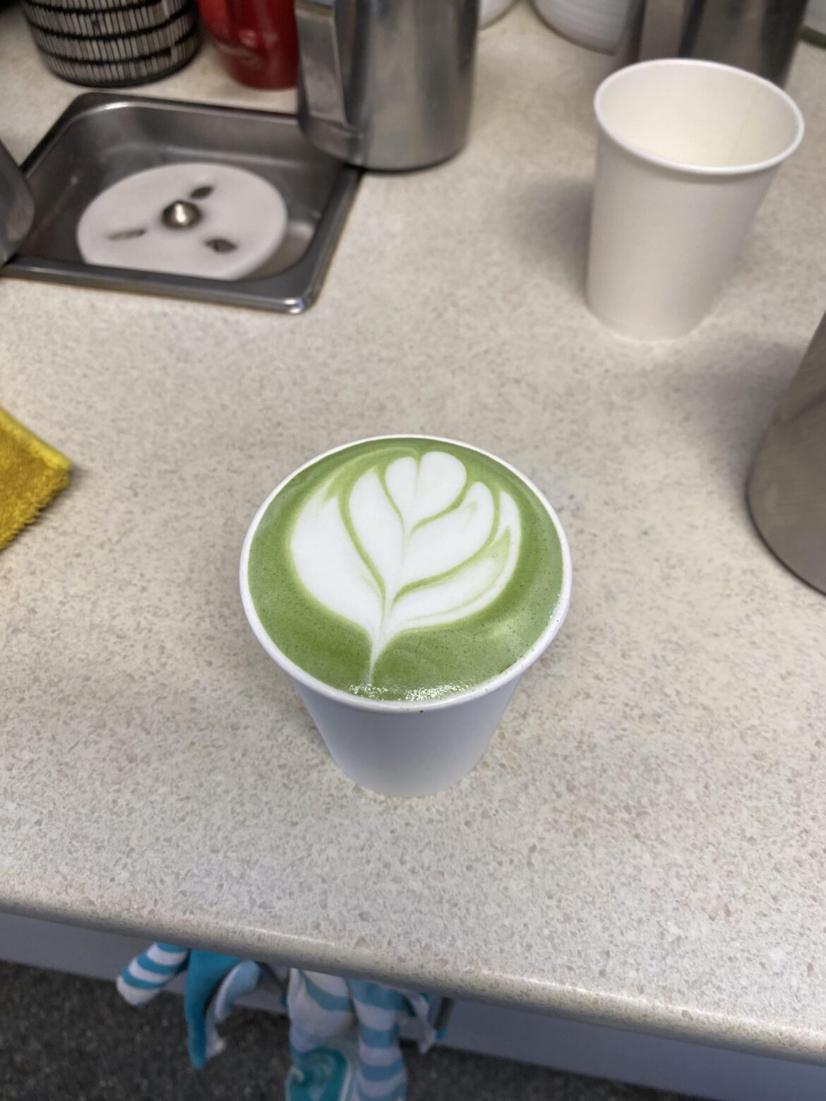 some takeaway matcha art!