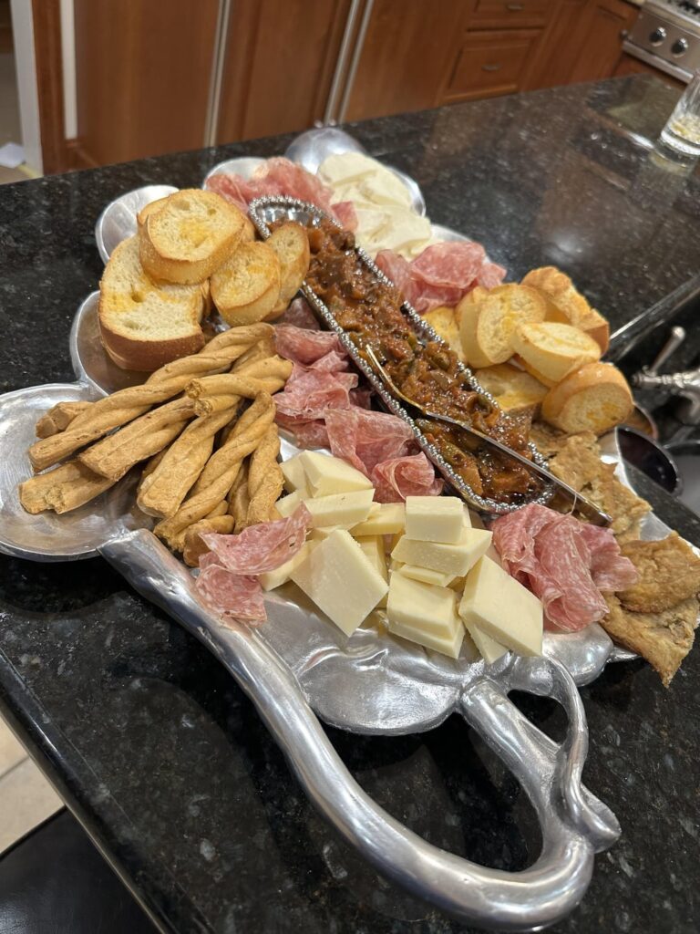 A small dinner party board