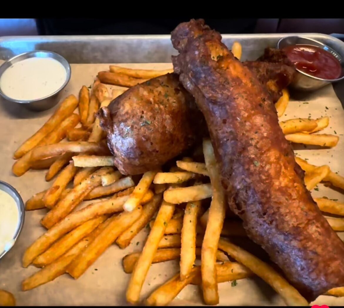 My fish and chips at Bluemoon brewery looks like turds and chips