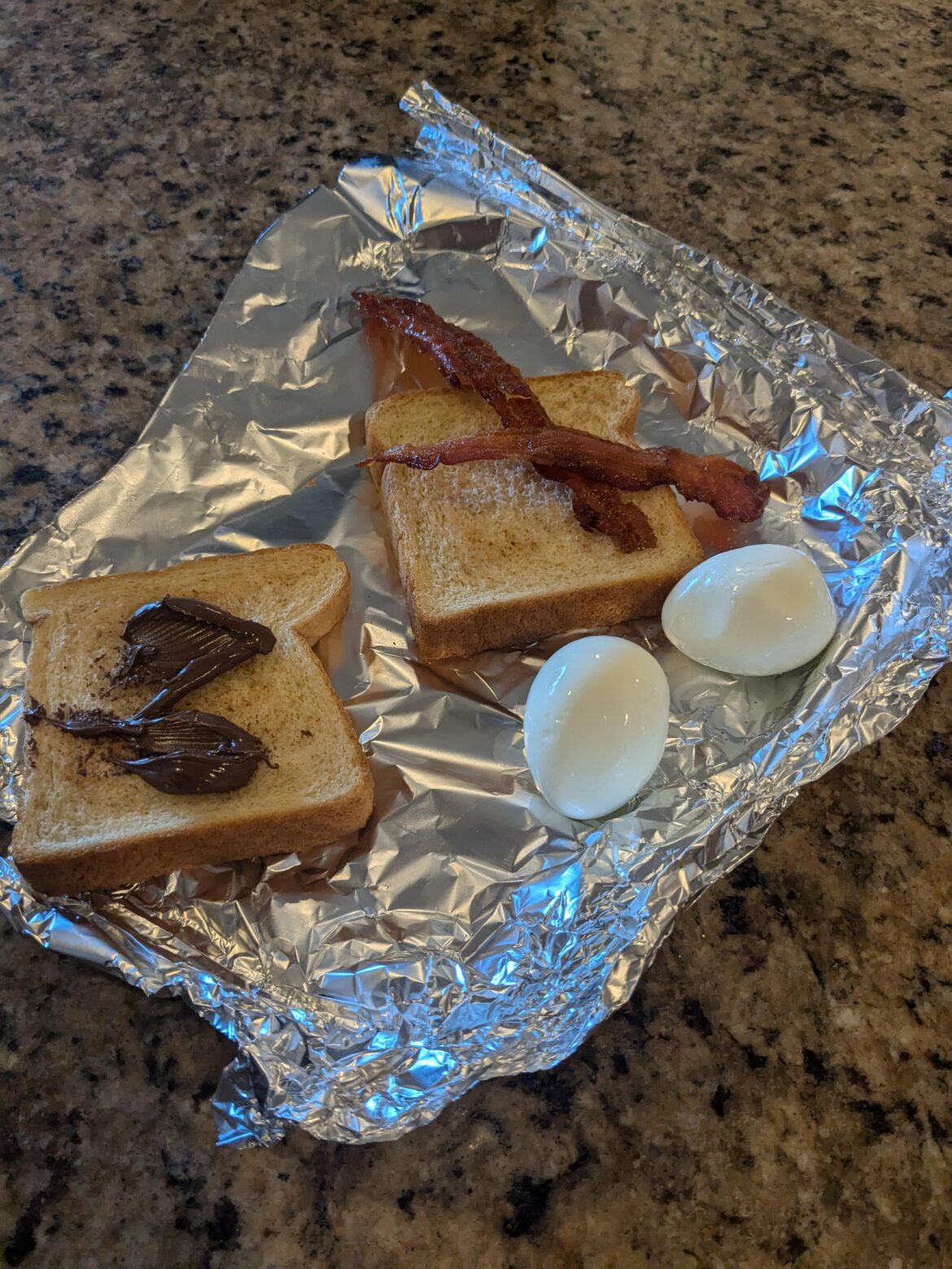 The breakfast setup where I work