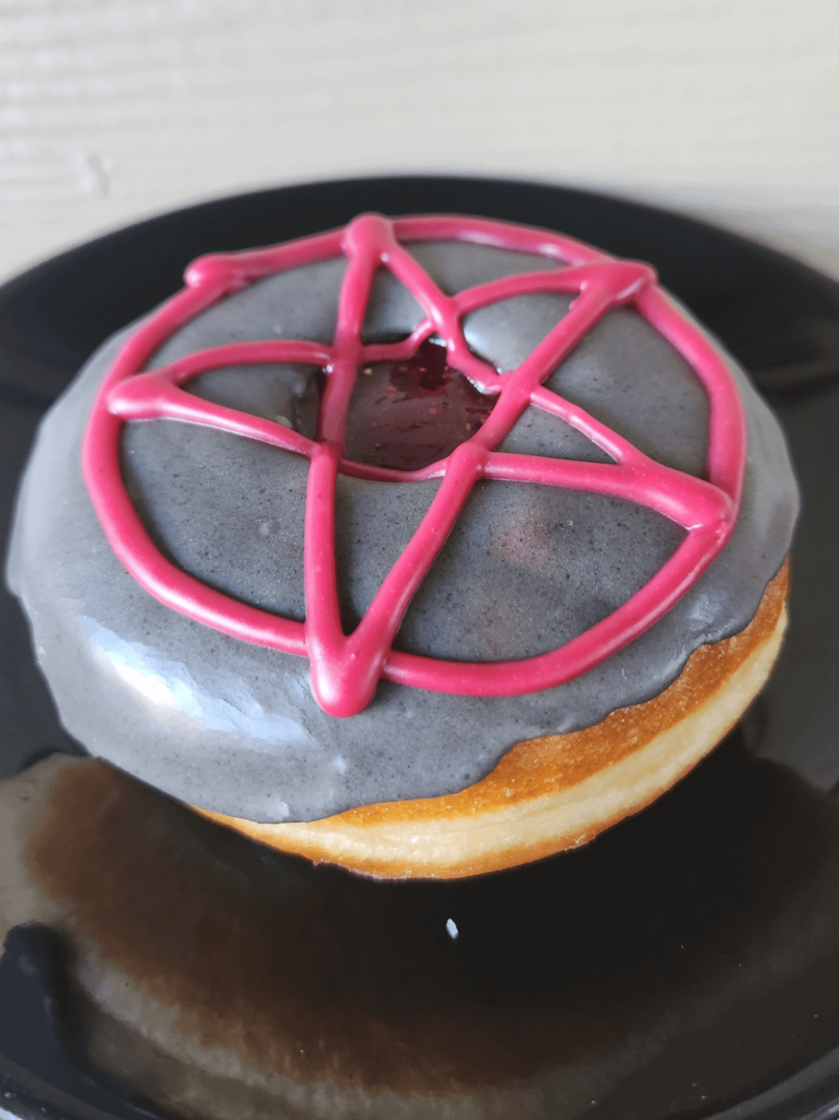 "The Devil's Donut" a spicy donut made with 7 pot primo peppers