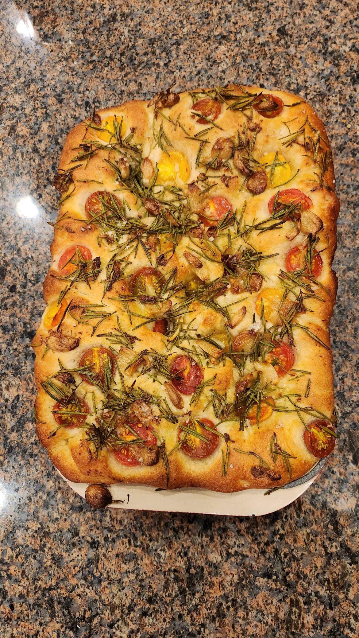 Girlfriend and I made focaccia this weekend.