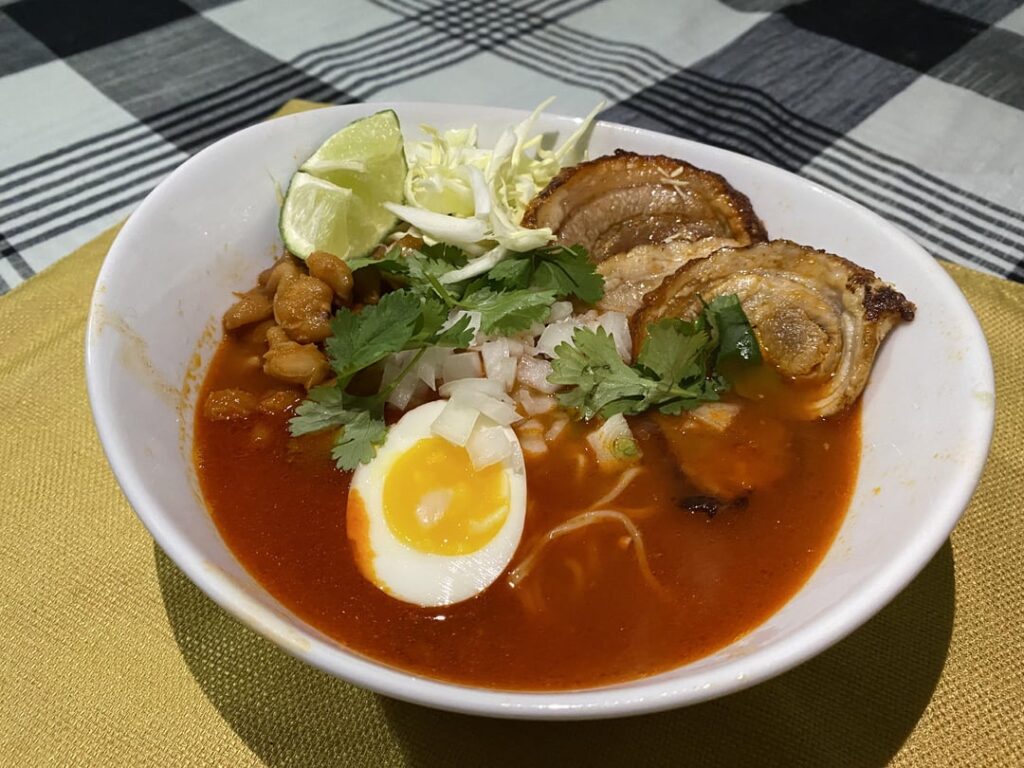 Pozole flavored ramen