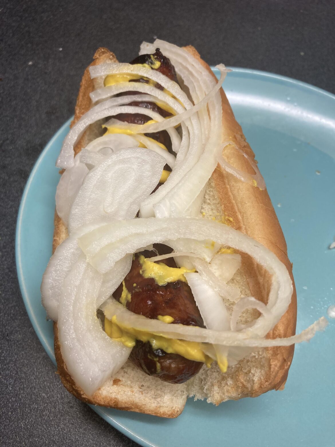 Decided to add onion to my bratwurst