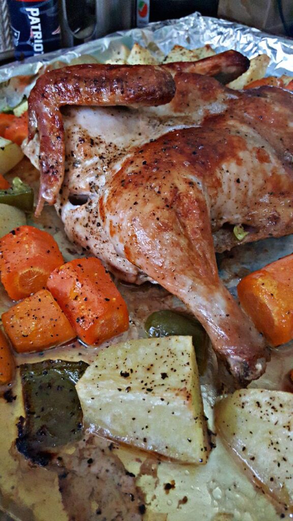 Baked Spatchcock Chicken