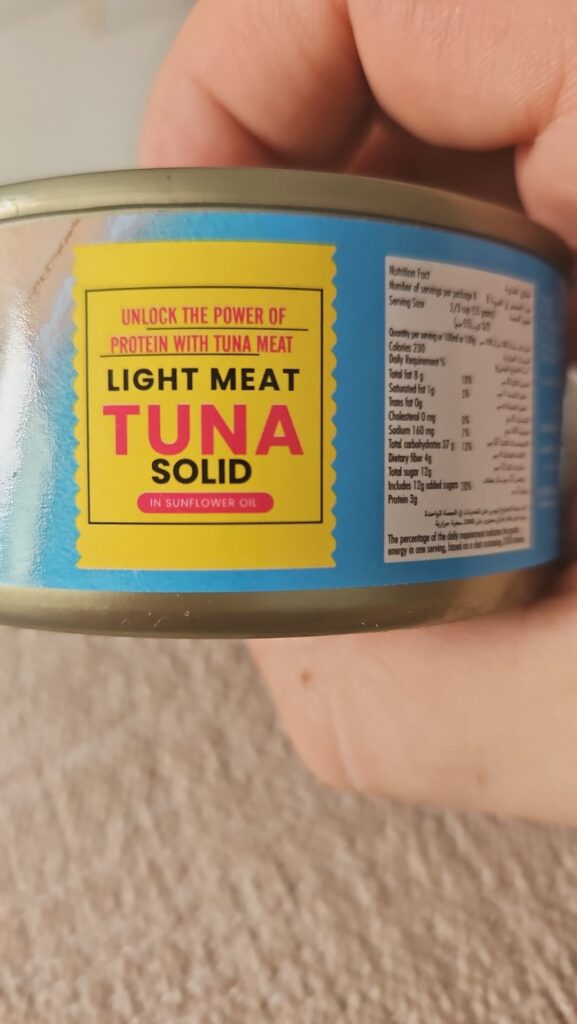 This tuna nutrition label is driving me crazy