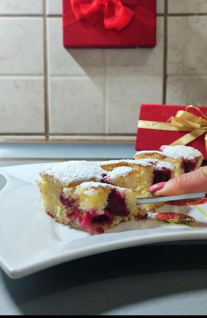 Cake with Cherries, Simple Soft and Delicious