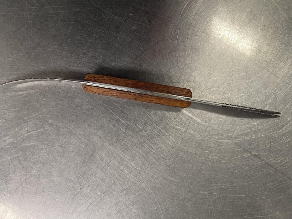 Found this when cleaning out the storage. Anybody have any idea what it is? It has a double blade on one side.