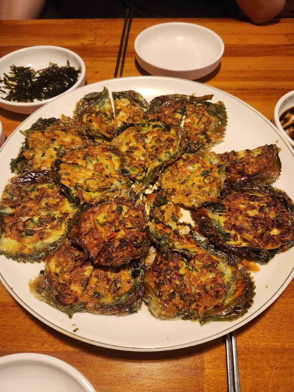 kkaet-nip jeon = Perilla Leaf Jeon