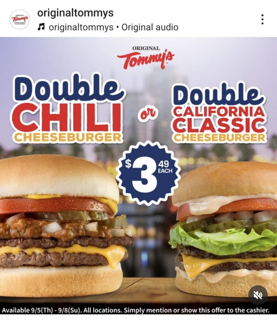 YSK you almost never have to pay full price at Original Tommy's