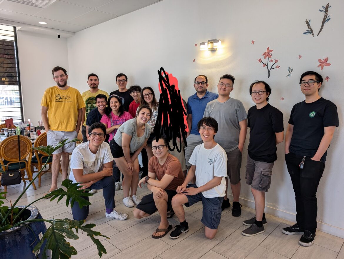 Second annual dumpling day pic! Edited so the person who didn't want to be seen is covered (expertly)