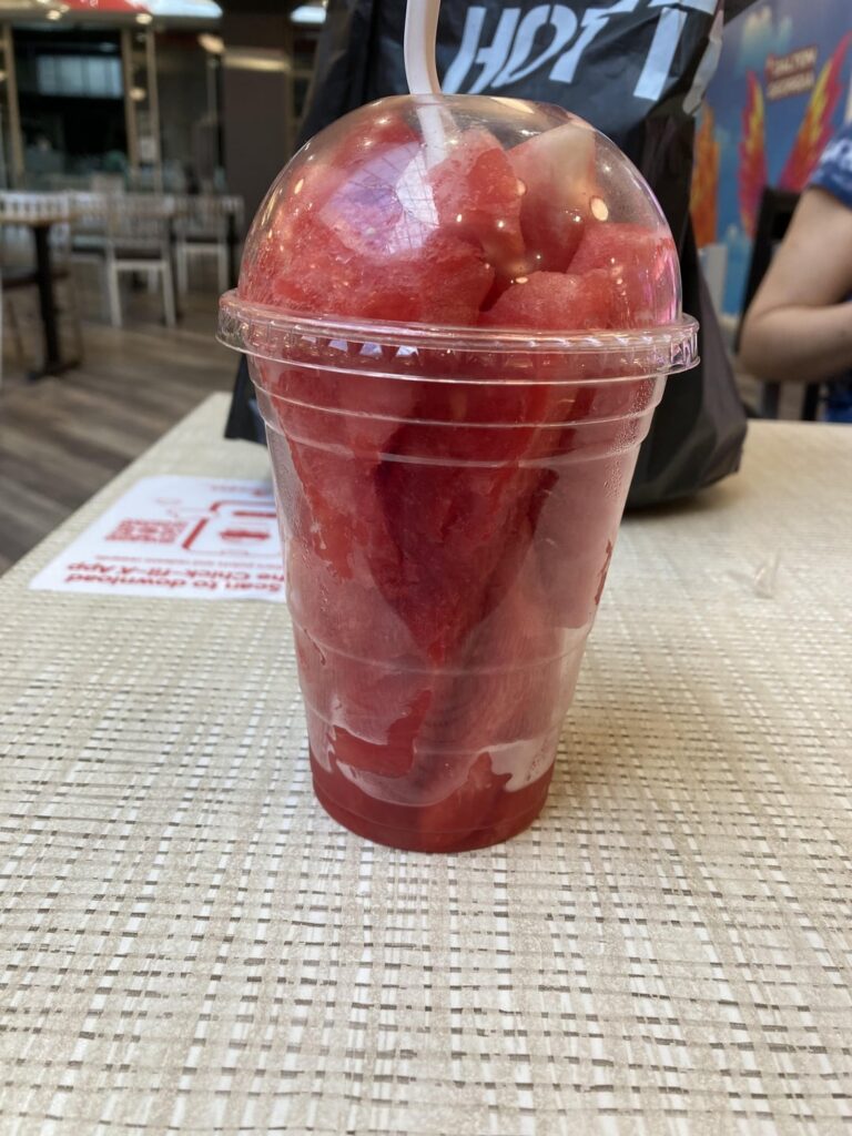 How much cals in this cup of watermelon???