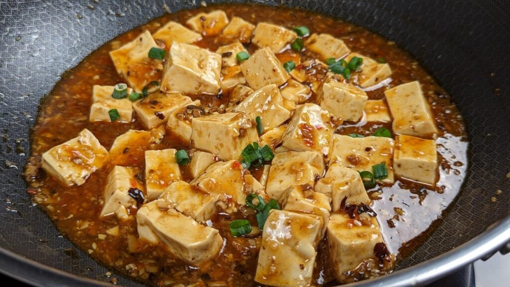 Easy Mapo Tofu with Shiitake Mushrooms to make it vegan