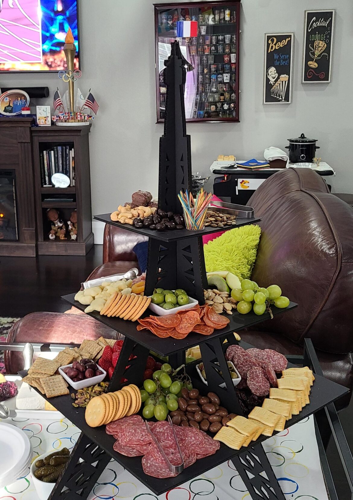 Board I made this summer for my Paris 2024 Olympics Opening Ceremony watch party