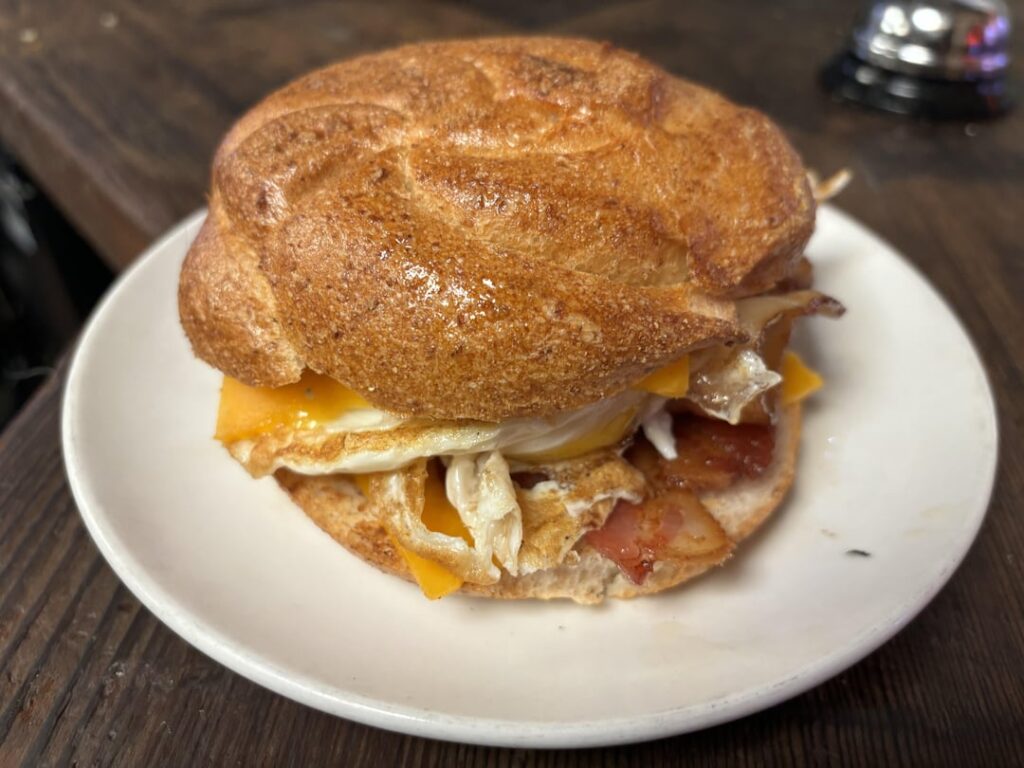 Bacon egg and cheddar
