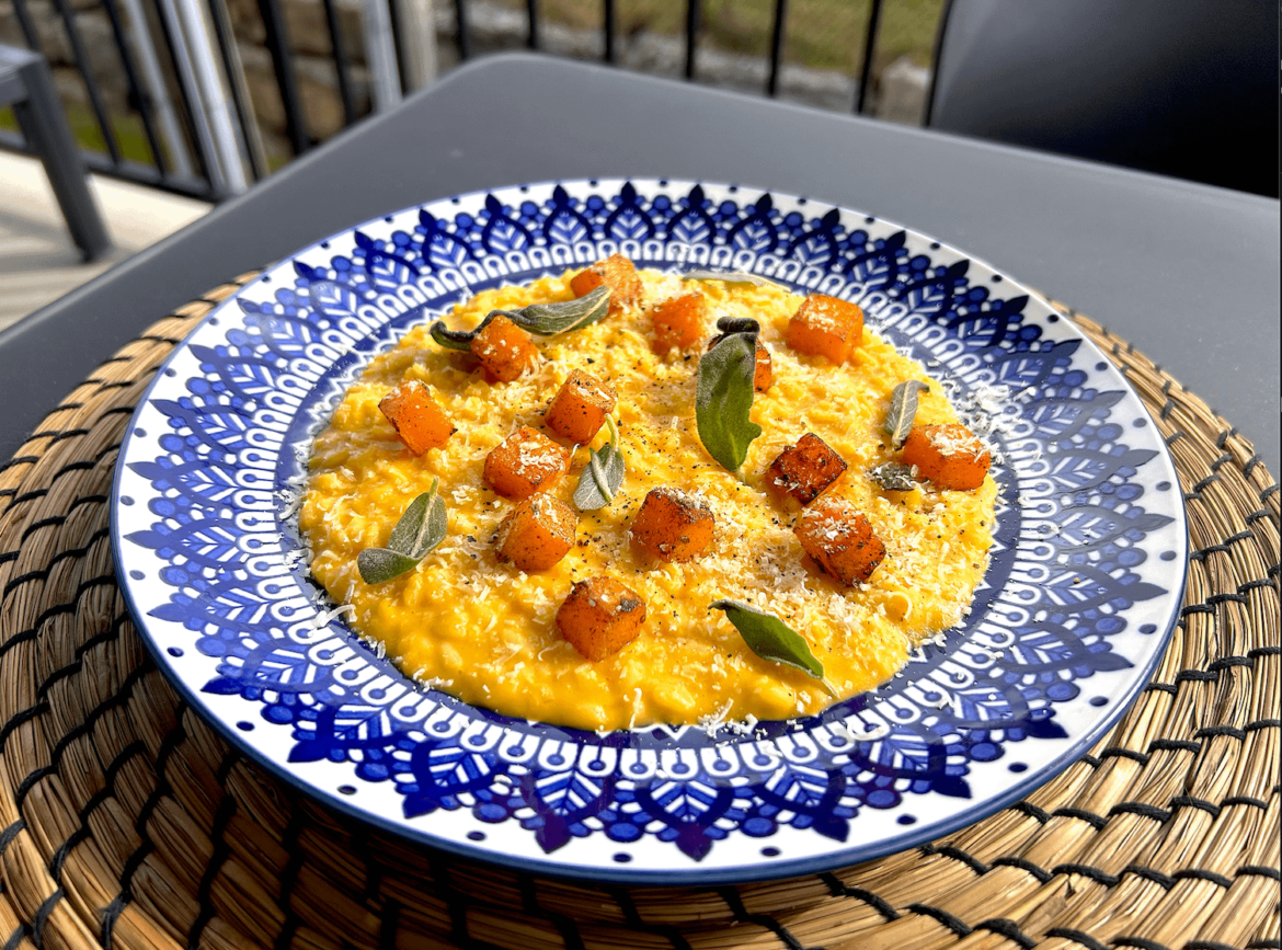 saffron risotto with butternut squash