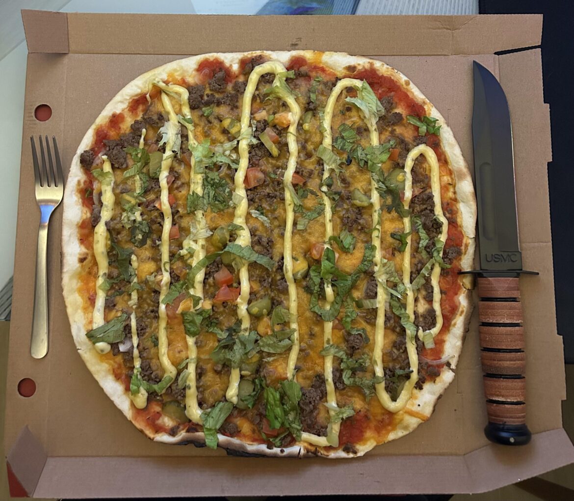 I don't know what's worse, the utensils or the toppings.