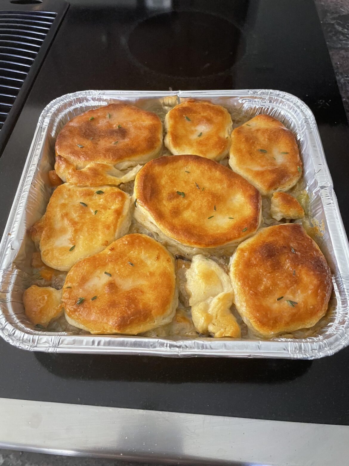 Homestyle Turkey and Biscuit Pot Pie