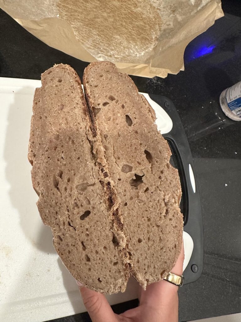 Ever seen sourdough made with day 2 starter? Now you have 🤣🤣 epic fail