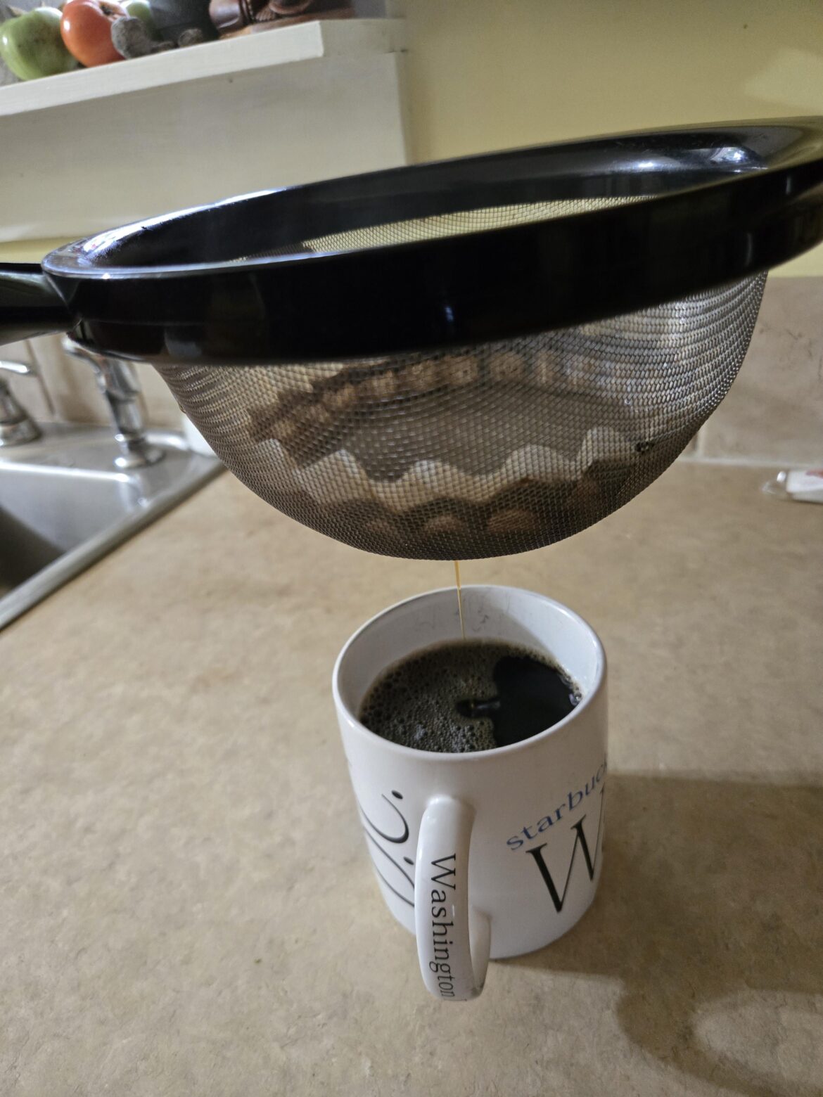 DIY Pour-over. Necessity truly is the mother of invention, and coffee truly is necessary.