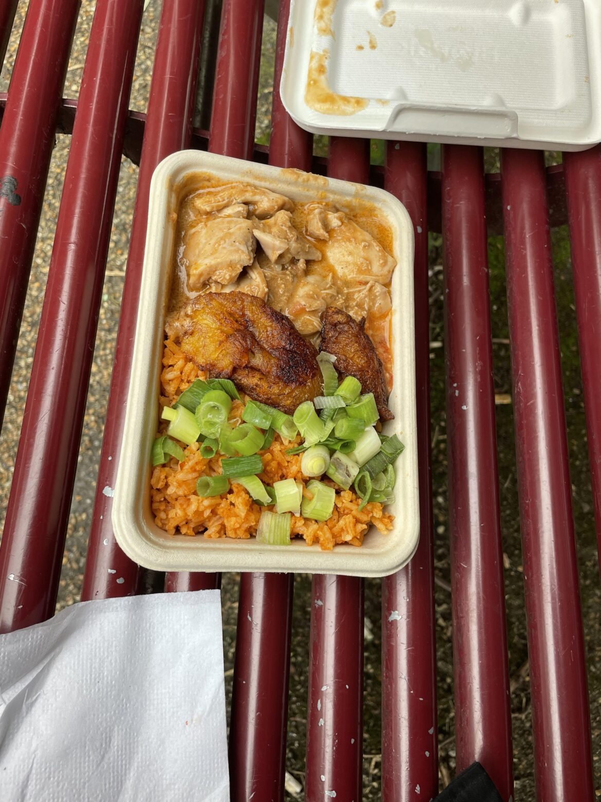 Jollof rice with chicken stew - Exmouth market