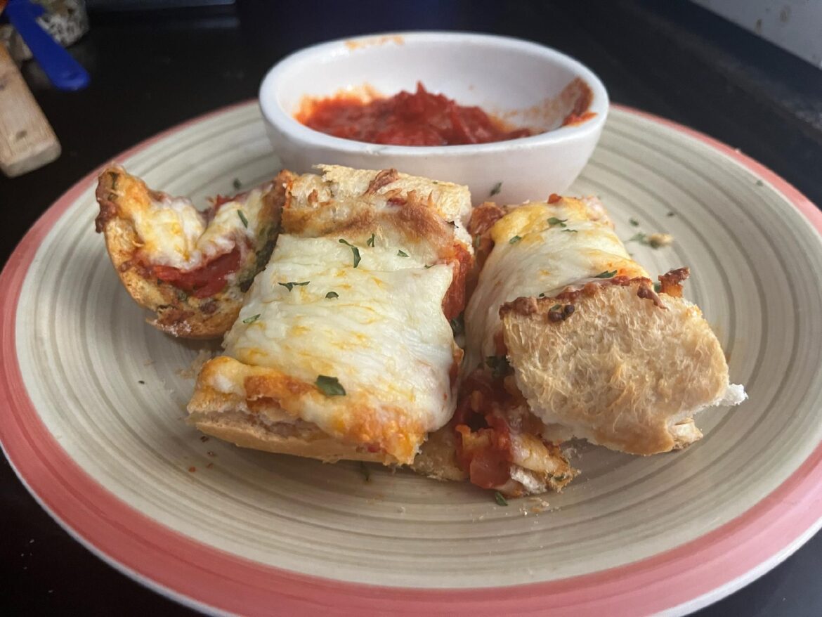 Delicious homemade Garlic bread Pizza