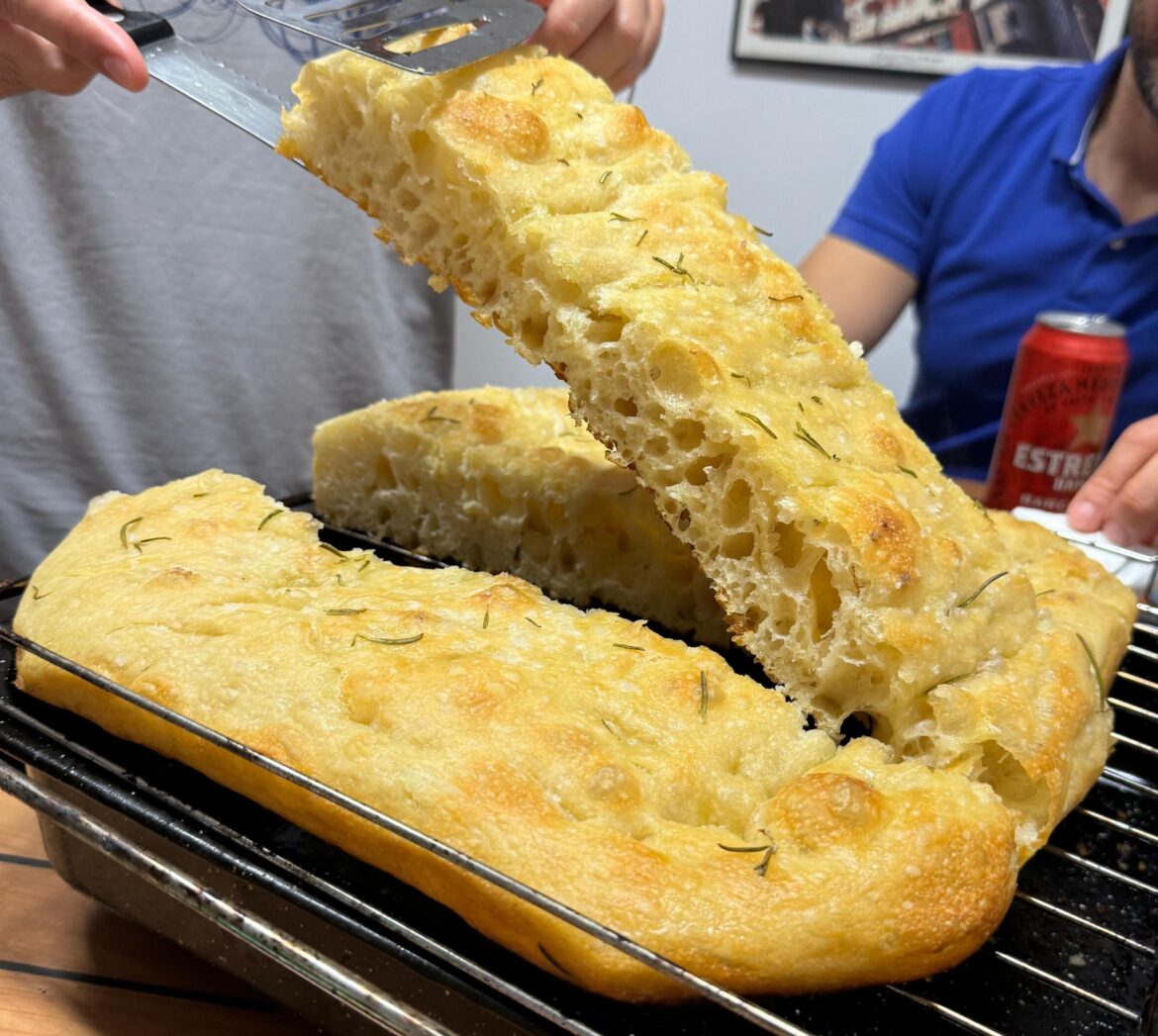 Focaccia I made at the office today