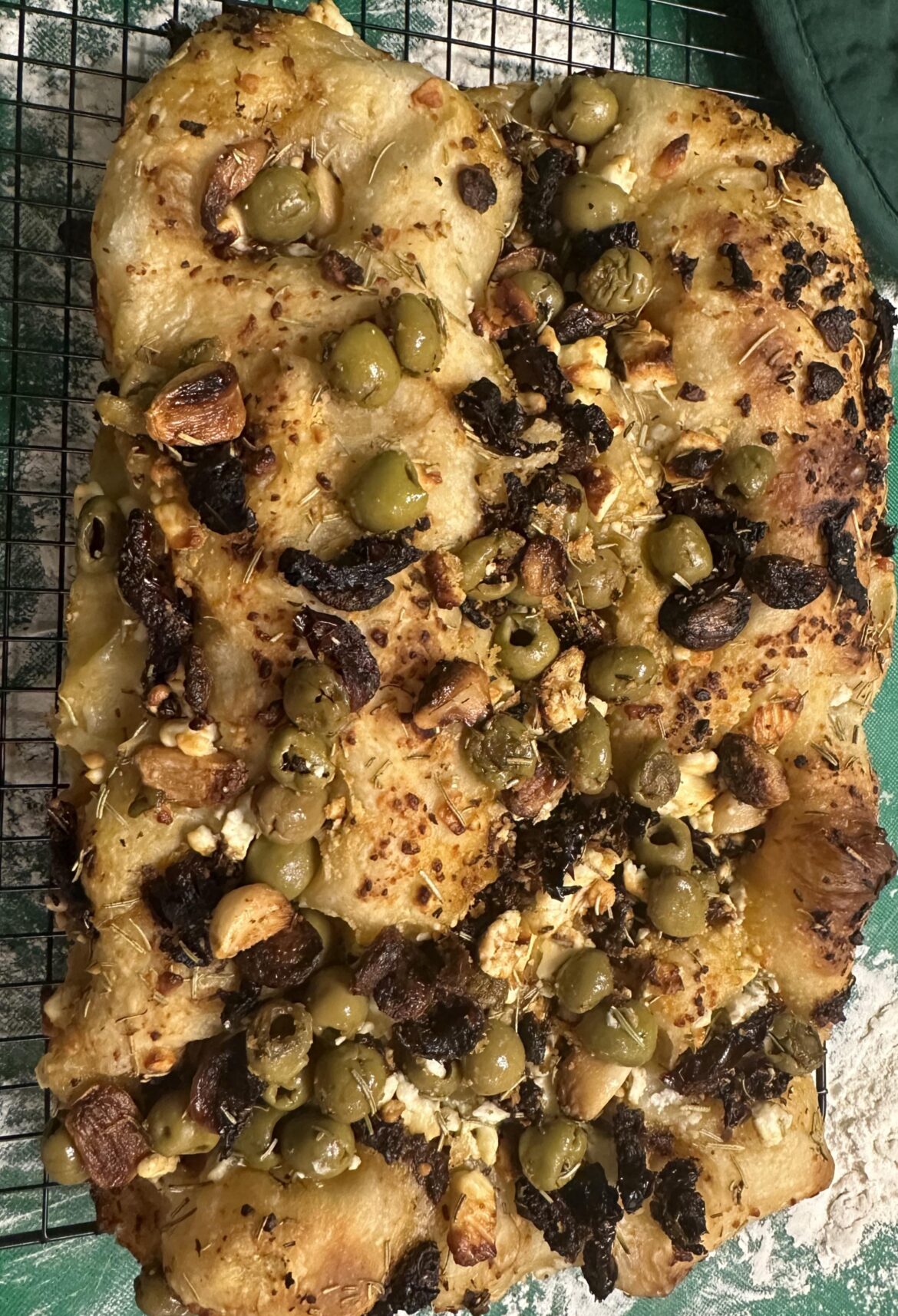 Mediterranean loaf non traditional focaccia. I like mine on the fluffier side rather than more flat.