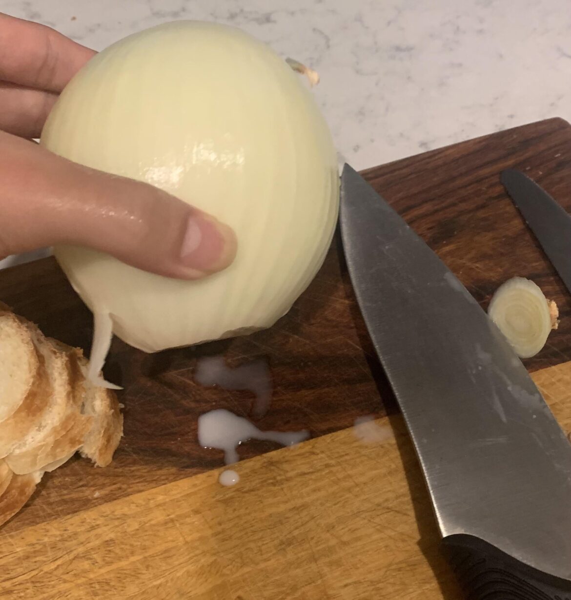 my onion secreted a milky white fluid