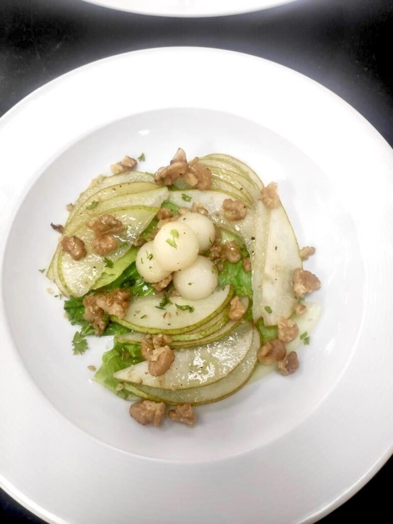 Pear & walnut with lemon-honey vinaigrette